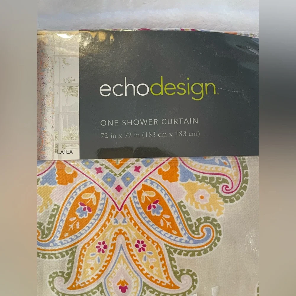 Echo design shower curtain, 72 X 72 inches